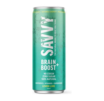 Buy Savvy Brain + Boost Lemon Lime 330ml - Sans Drinks Sans Drinks