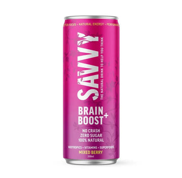 Buy Savvy Brain + Boost Mixed Berry 330ml - Sans Drinks Sans Drinks