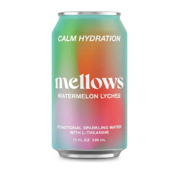 Buy Mellows Watermelon & Lychee Functional Sparkling Water 330ml - Sans Drinks Sans Drinks