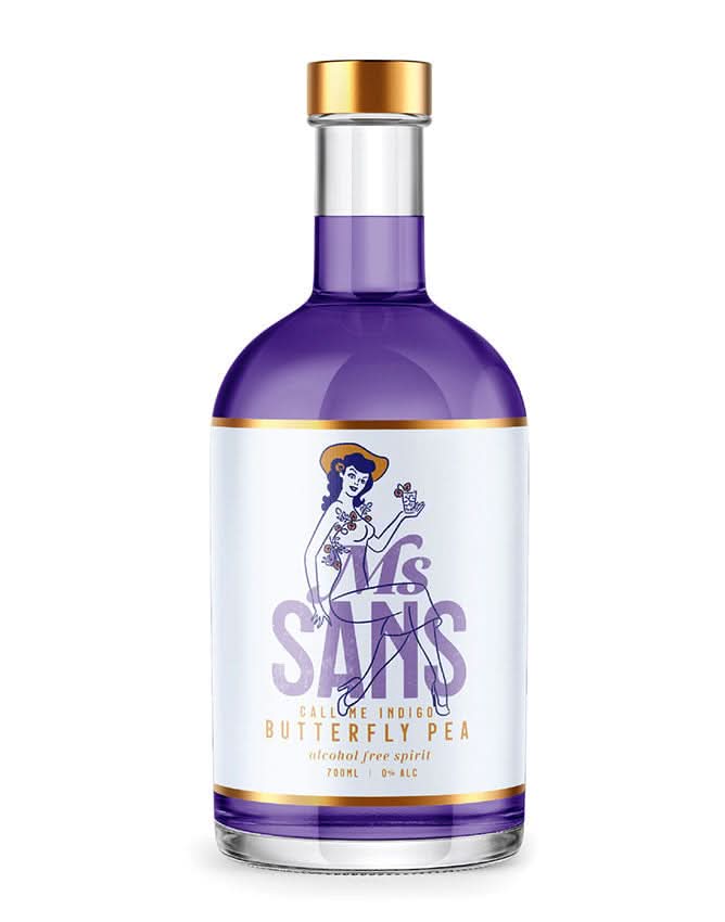 Buy Ms Sans Call Me Indigo Butterfly Pea Gin Substitute - Sans Drinks Sans Drinks