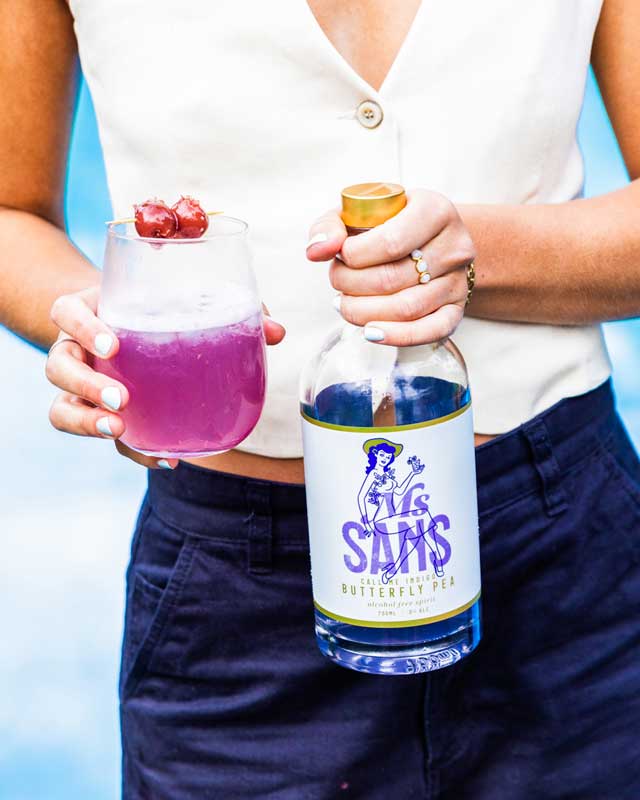 Ms Sans Call Me Indigo Butterfly Pea Gin Substitute - Non-Alcoholic Spirits -  Sans Drinks  
