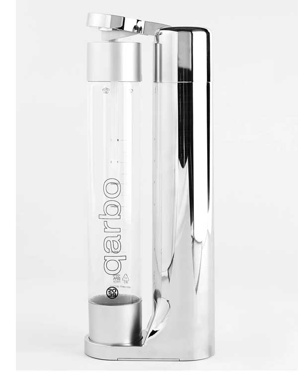 Qarbo Sparkling Water Maker & Fruit Infuser - Silver - Sparkling Water Maker -  Sans Drinks  